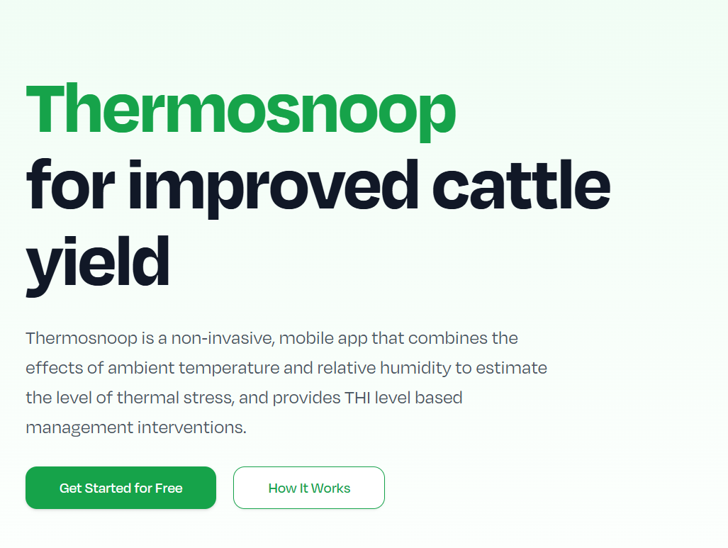 Project screenshot: Thermosnoop app